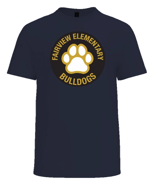 Fairview Elementary Tee — Navy front