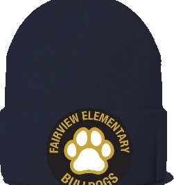 Fairview Elementary Beanie — Navy front
