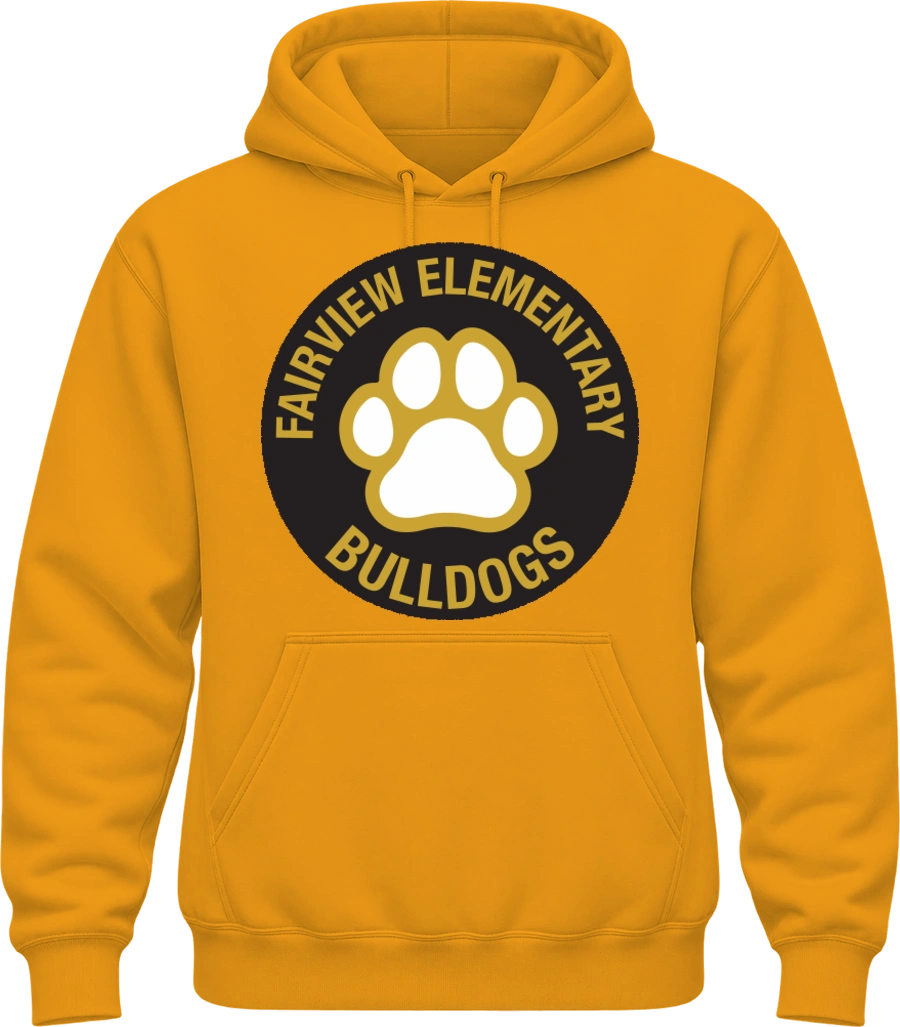 Fairview Elementary Hoodie — Gold front
