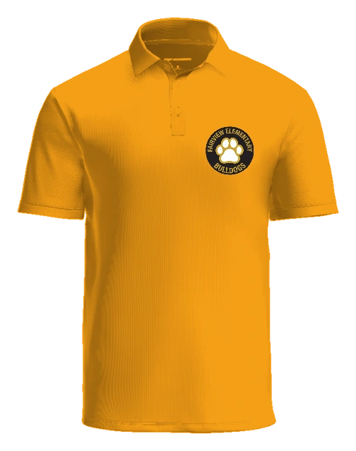 Fairview Elementary Polo — Gold front