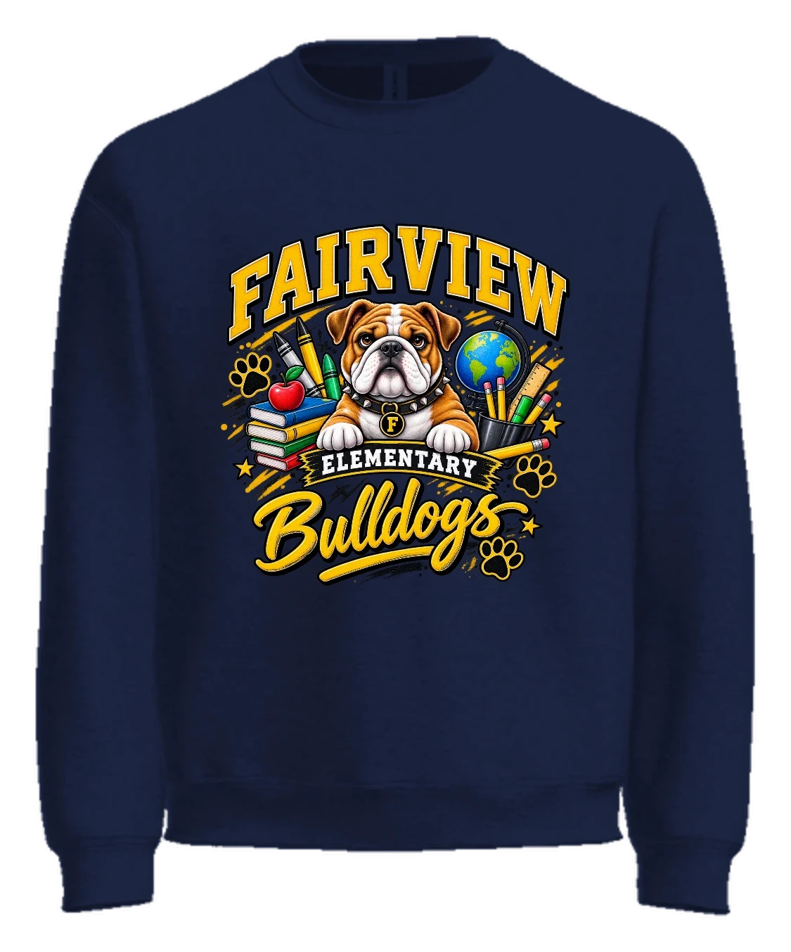 Fairview Elementary Crewneck — Navy