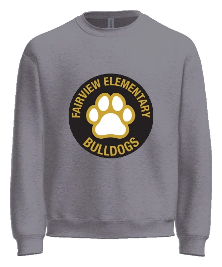 Fairview Elementary Crewneck — Sport Grey front