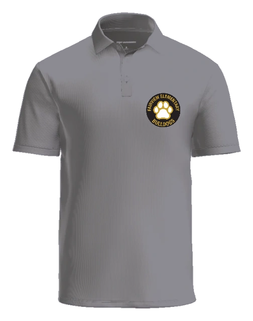 Fairview Elementary Polo — Sport Grey front