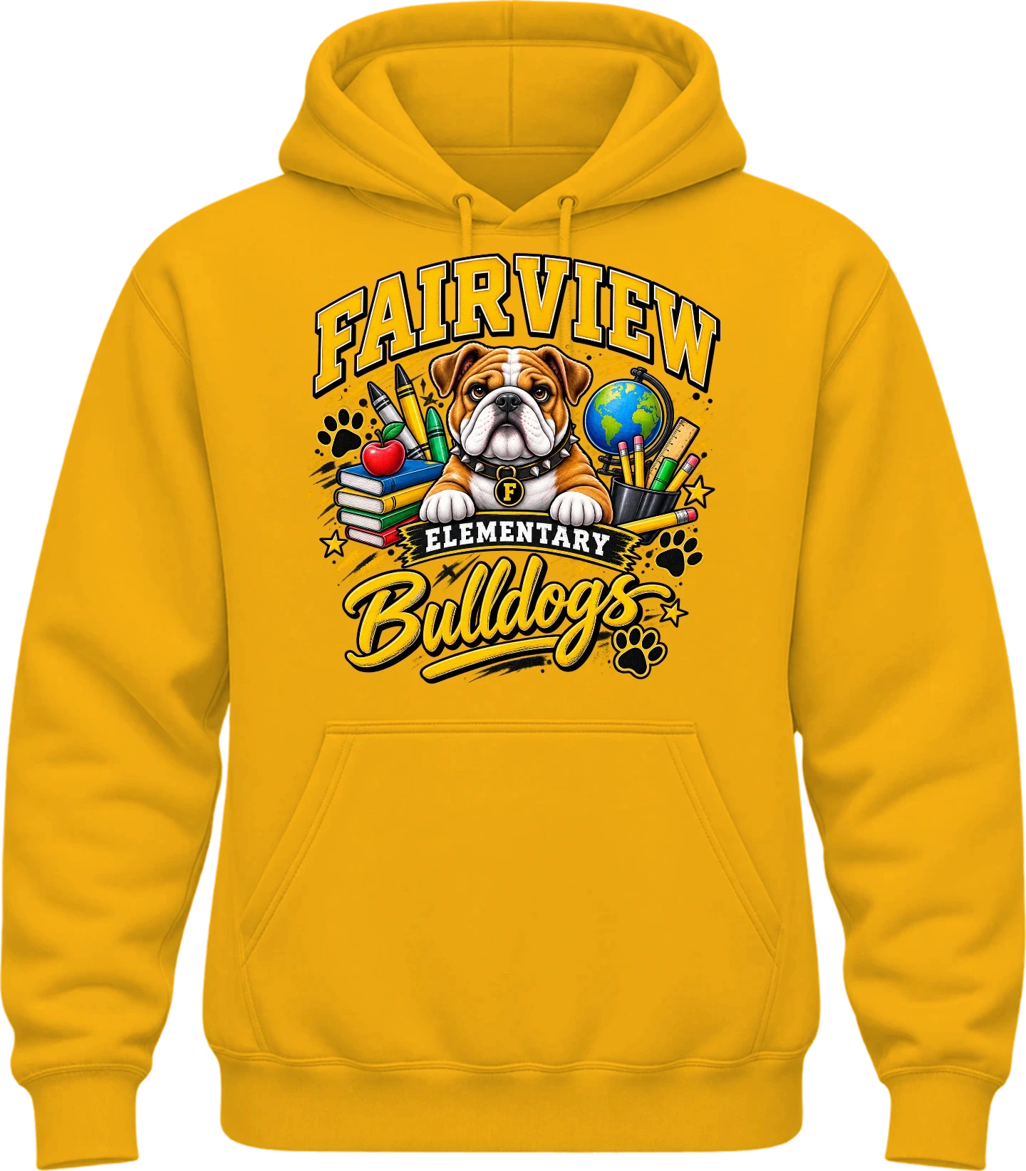 Fairview Elementary Hoodie — Gold