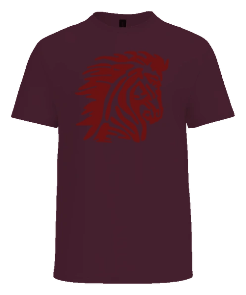 Horace Mann Elementary Tee — Maroon front