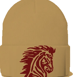 Horace Mann Elementary Beanie — Old Gold front
