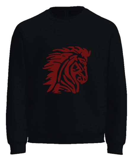 Horace Mann Elementary Crewneck — Black front