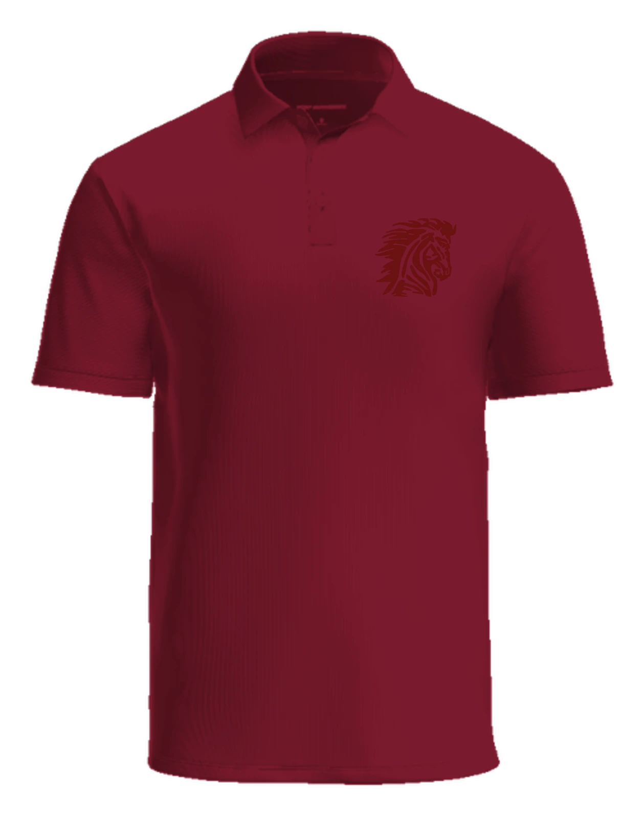 Horace Mann Elementary Horace Mann Braves Polo — Maroon