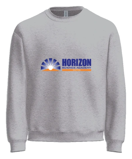 Horizon Science Academy Dayton Crewneck — Ash front