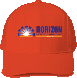 Horizon Science Academy Dayton Trucker Hat — Orange front