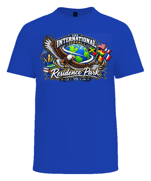 International at Residence Park Tee — True Royal front