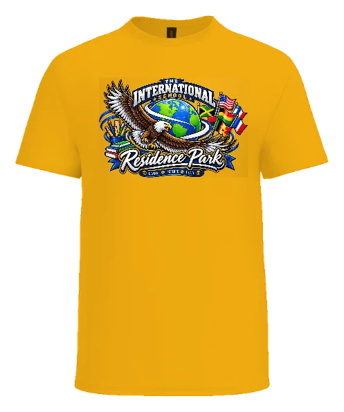 International at Residence Park Tee — Gold front