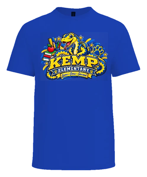 Kemp Elementary Tee — True Royal front