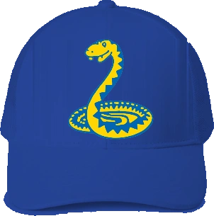 Kemp Elementary Trucker Hat — Royal front