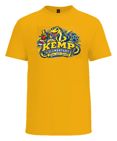 Kemp Elementary Tee — Gold front