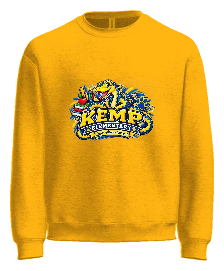 Kemp Elementary Crewneck — Gold front