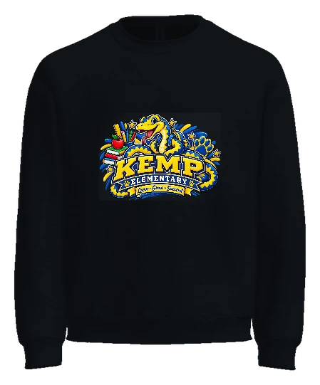 Kemp Elementary Crewneck — Black front