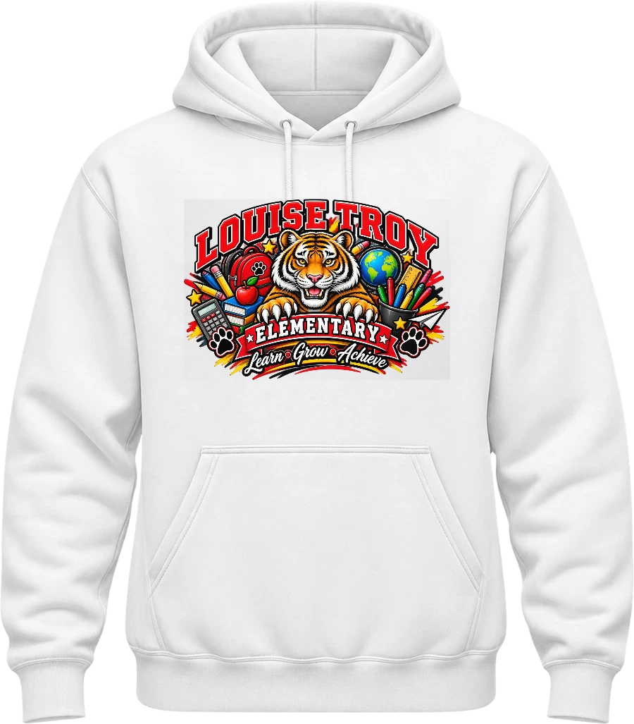 Louise Troy Elementary Hoodie — White