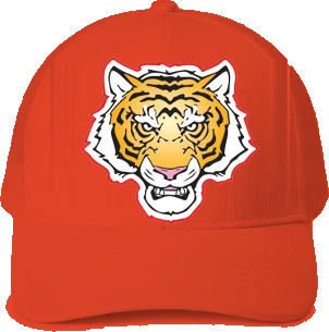 Louise Troy Elementary Trucker Hat — Orange front