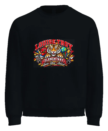 Louise Troy Elementary Crewneck — Black front