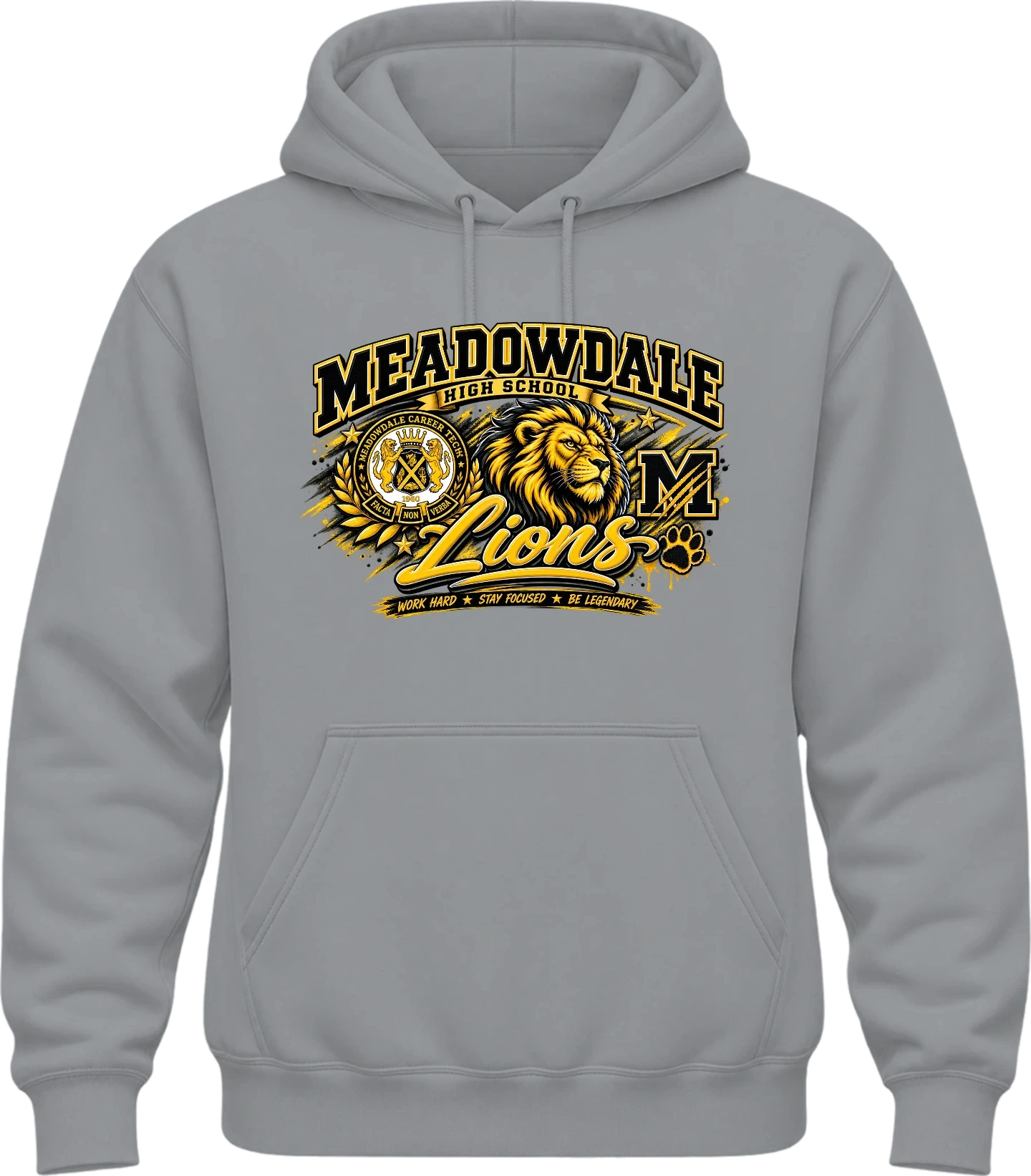 Meadowdale High School Hoodie — Sport Grey