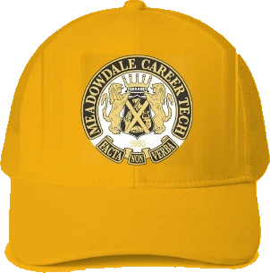 Meadowdale High School Trucker Hat — Gold