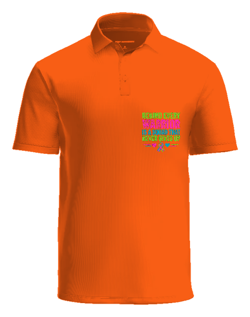 Merch Going Crazy Polo — S. Orange front