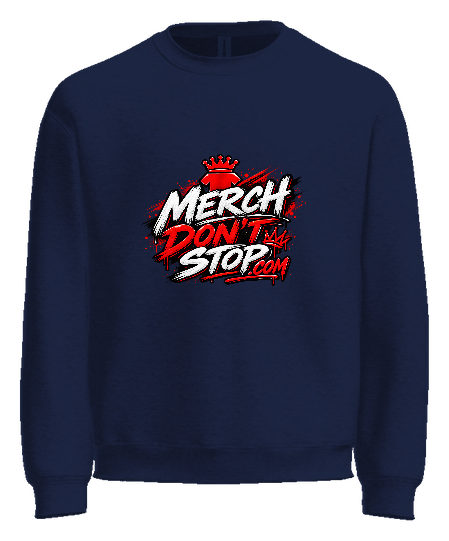 Merch Going Crazy Crewneck — Navy front
