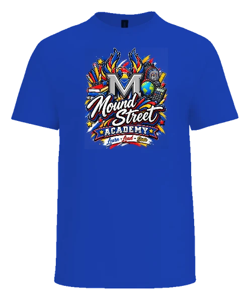 Mound Street Academy Tee — True Royal front