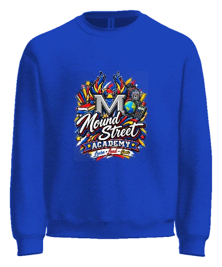 Mound Street Academy Crewneck — True Royal front