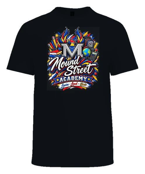Mound Street Academy Tee — Black front