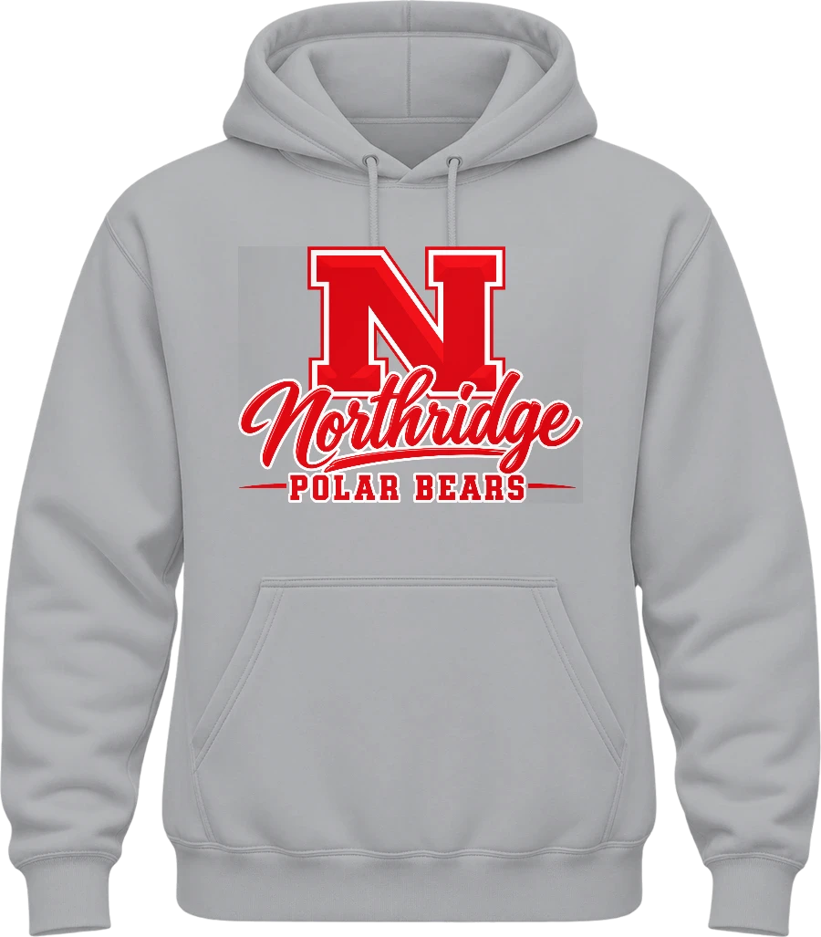 Northridge Polar Bears Hoodie — Ash