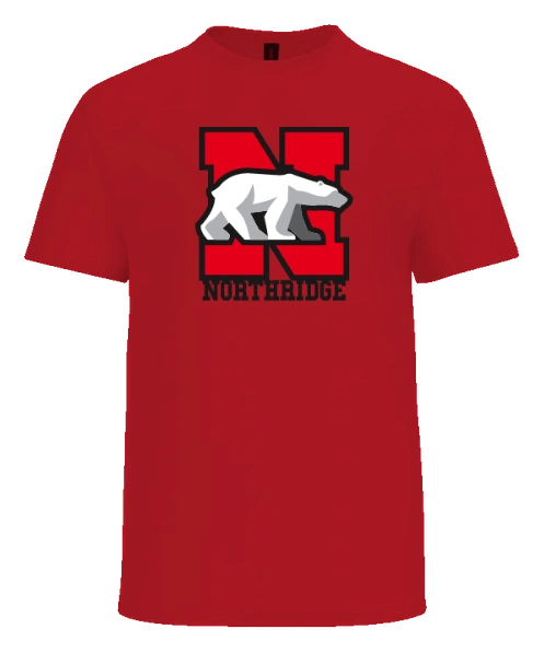 Northridge Polar Bears Tee — Red front