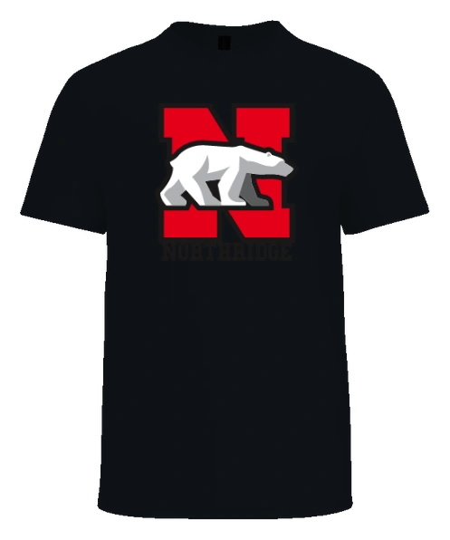 Northridge Polar Bears Tee — Black front