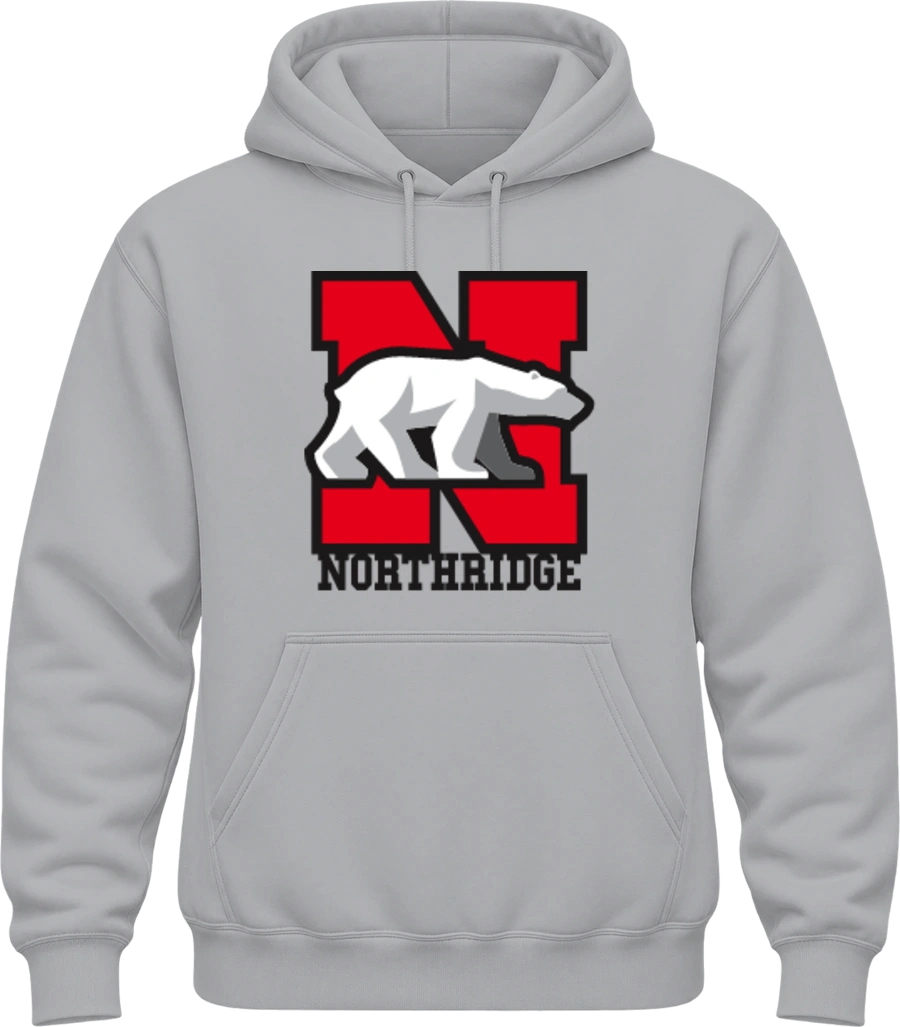 Northridge Polar Bears Hoodie — Ash front