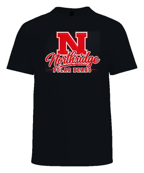 Northridge Polar Bears Tee — Black front