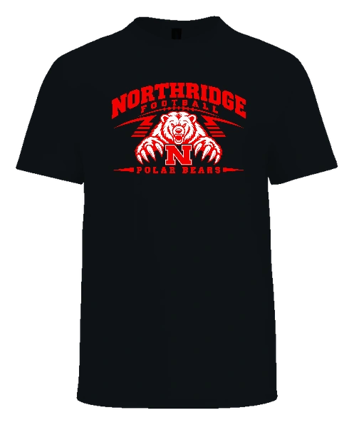 Northridge Polar Bears Tee — Black front