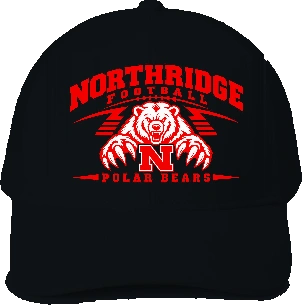 Northridge Polar Bears Trucker Hat — Black front