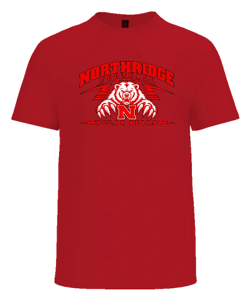 Northridge Polar Bears Tee — Red front