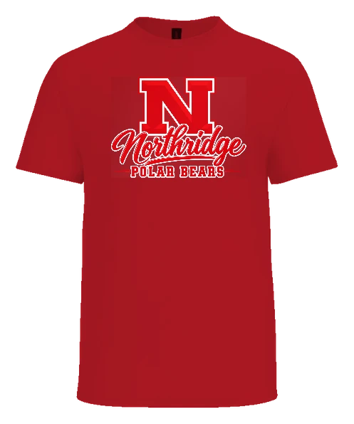 Northridge Polar Bears Tee — Red front