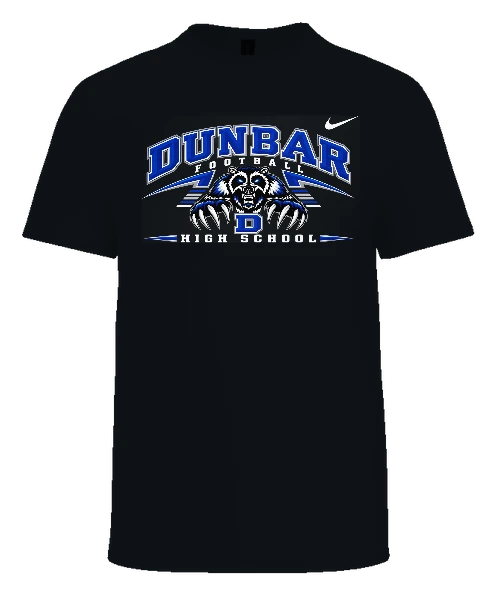 Paul Laurence Dunbar High School Team Spirit Nike Tee — Black front