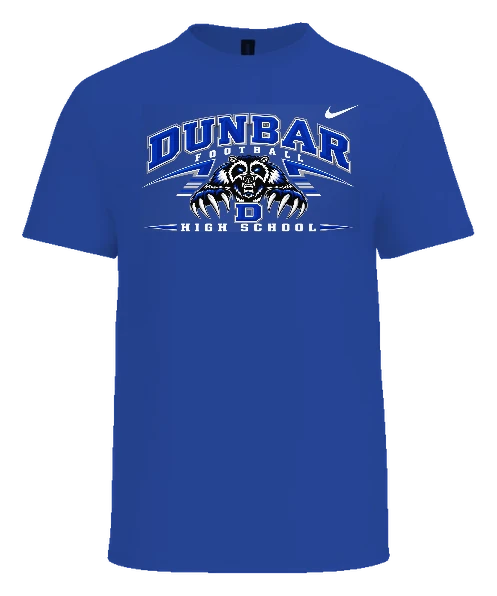 Paul Laurence Dunbar High School Team Spirit Nike Tee — Royal front