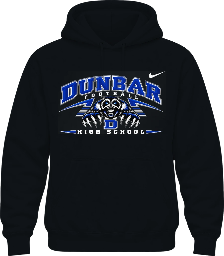 Paul Laurence Dunbar High School Team Spirit Nike Hoodie — Black