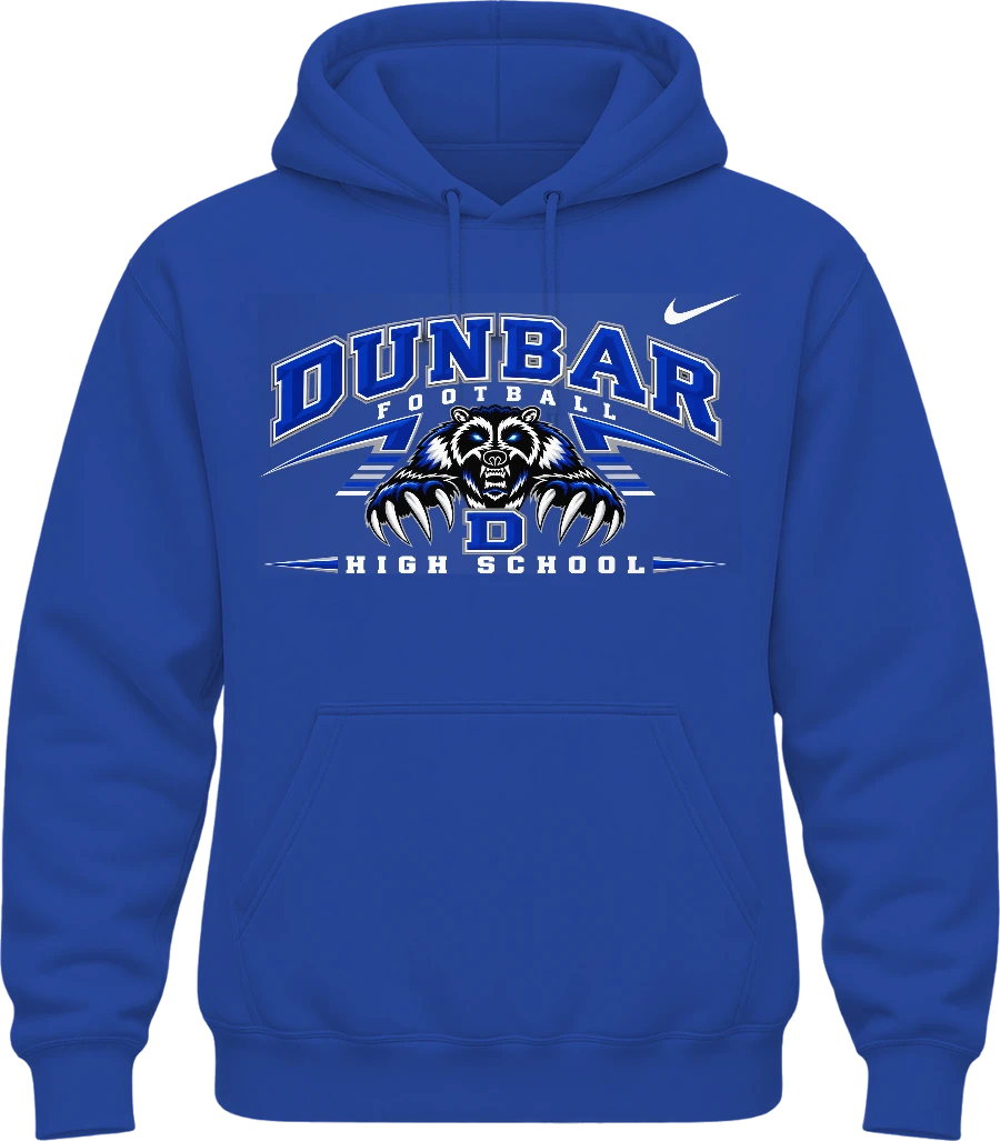 Paul Laurence Dunbar High School Team Spirit Nike Hoodie — Royal