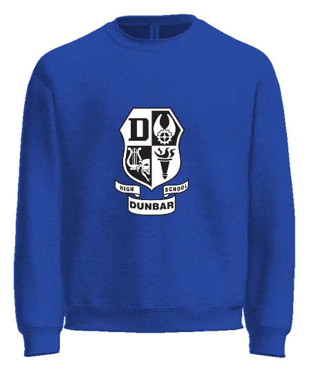 Paul Laurence Dunbar High School Crewneck — Royal front