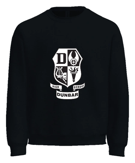 Paul Laurence Dunbar High School Crewneck — Black front