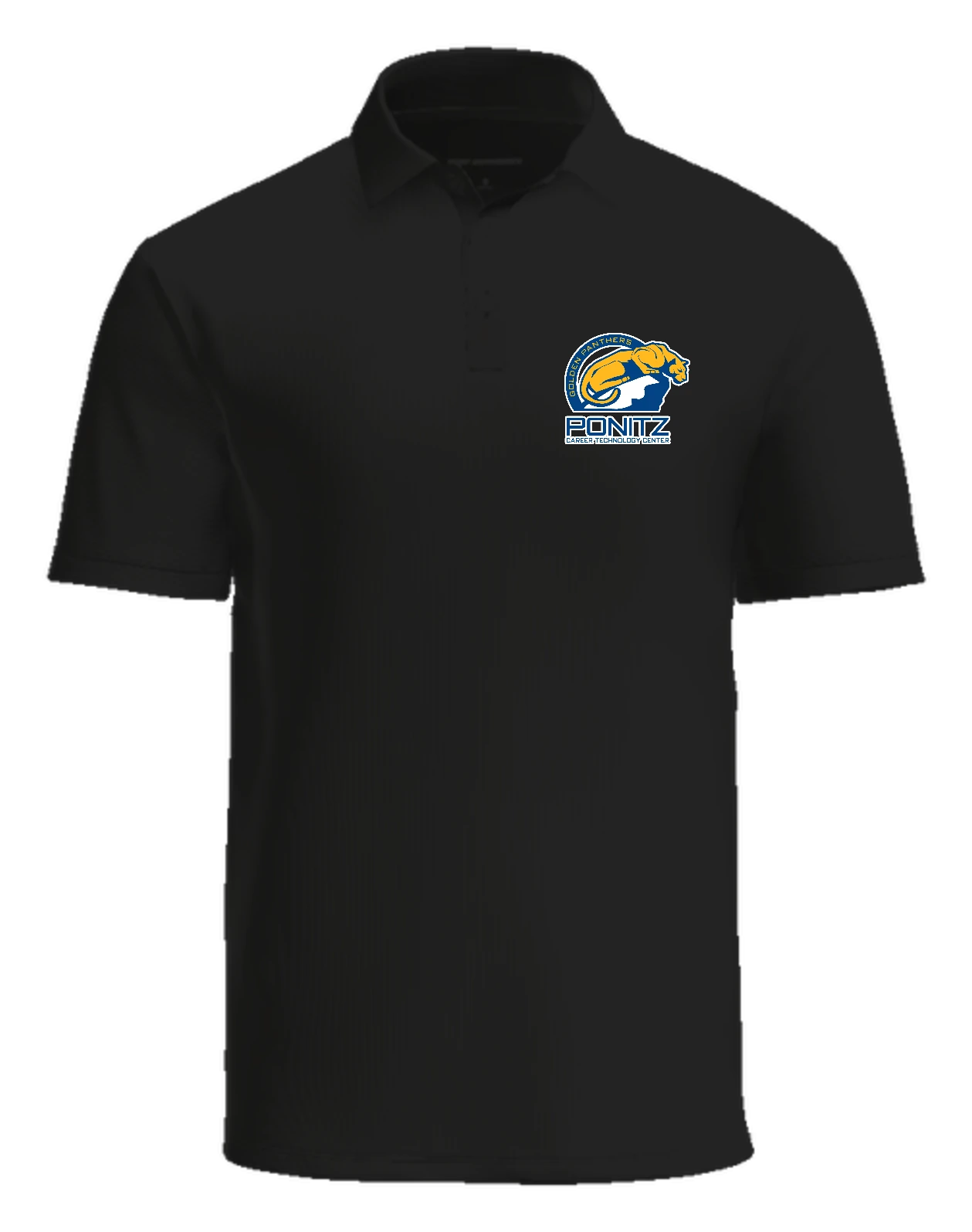 Ponitz Career Technology Center Ponitz Golden Panthers Polo — Black