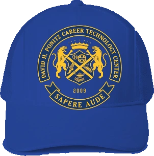 Ponitz Career Technology Center Trucker Hat — Royal front