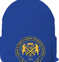 Ponitz Career Technology Center Beanie — Royal front