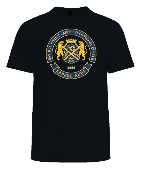 Ponitz Career Technology Center Tee — Black front